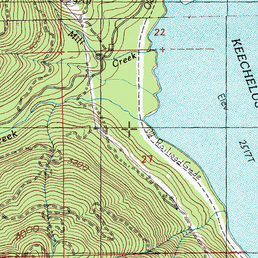 Topographic Map of Cold Creek, WA