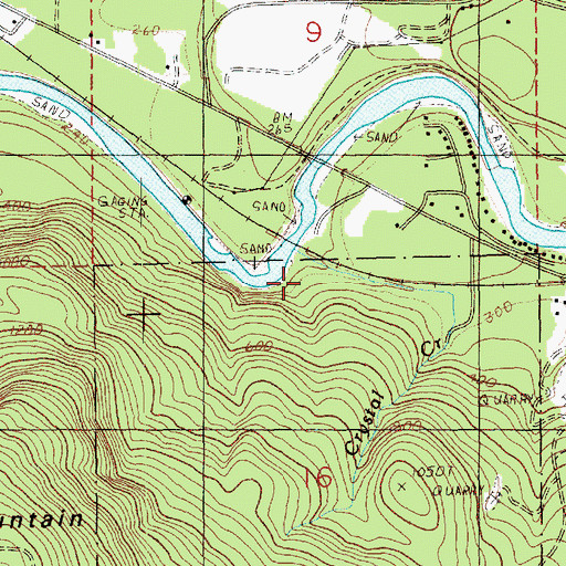 Topographic Map of Crystal Creek, WA