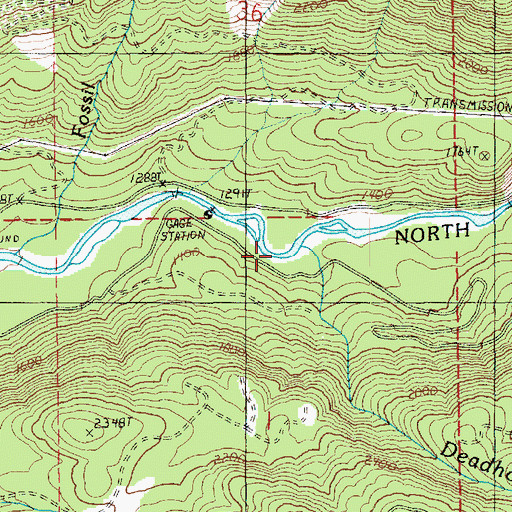 Topographic Map of Dead Horse Creek, WA