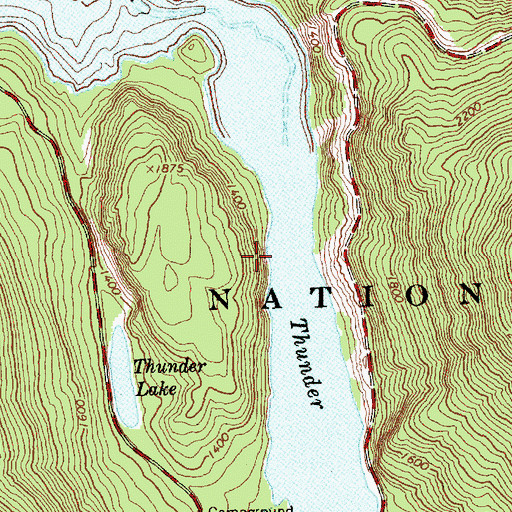 Topographic Map of Diablo Lake, WA