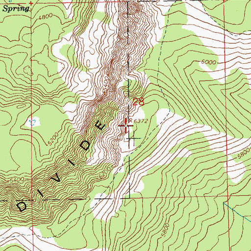 Topographic Map of Divide Ridge, WA