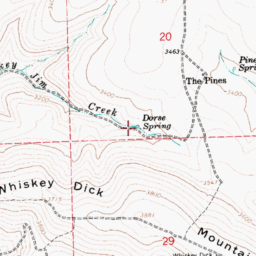 Topographic Map of Dorse Spring, WA