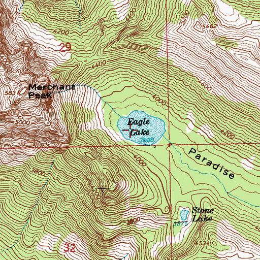 Topographic Map of Eagle Lake, WA