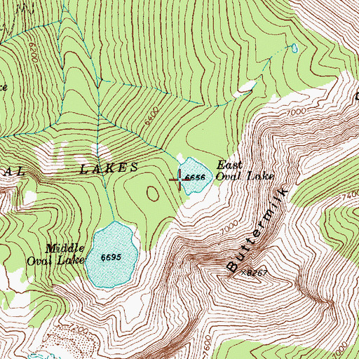 Topographic Map of East Oval Lake, WA