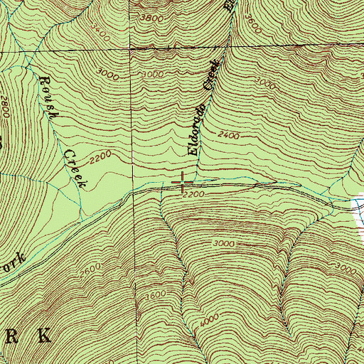 Topographic Map of Eldorado Creek, WA