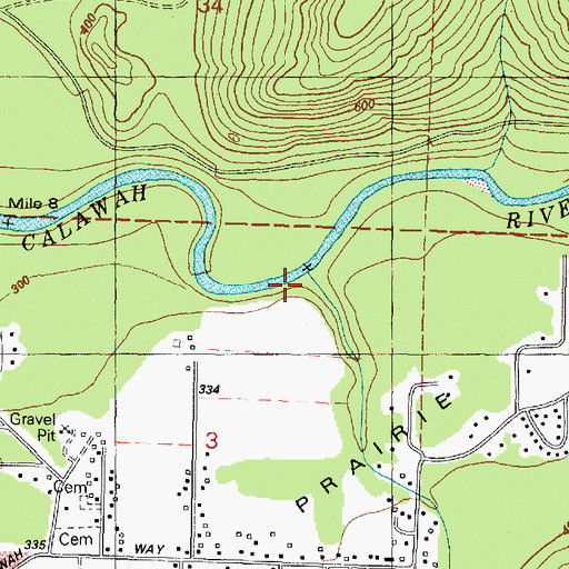Topographic Map of Elk Creek, WA