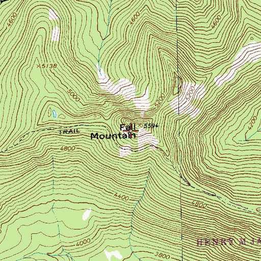 Topographic Map of Fall Mountain, WA