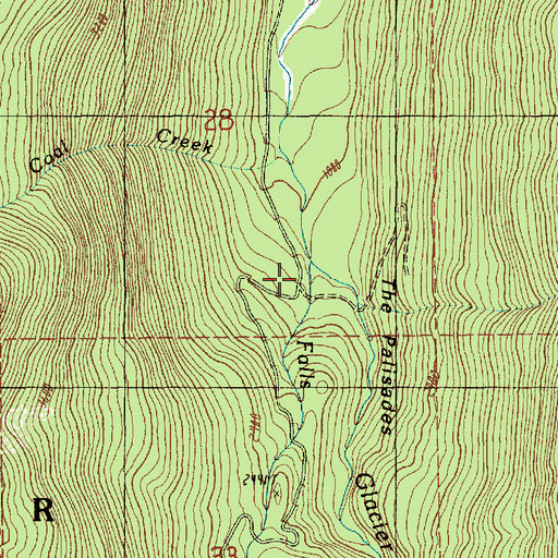 Topographic Map of Falls Creek, WA