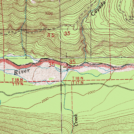 Topographic Map of Falls Creek, WA