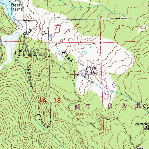Topographic Map of Fish Lake, WA