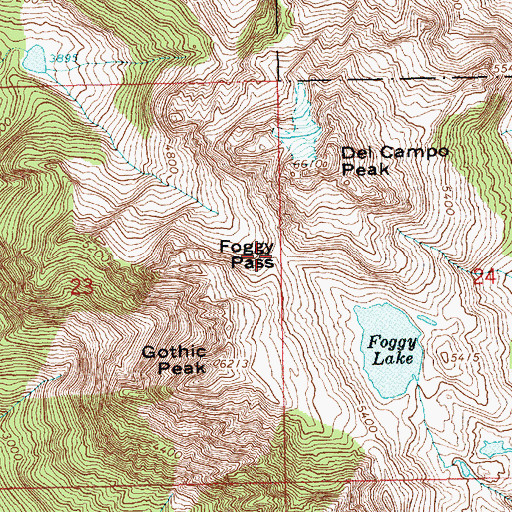 Topographic Map of Foggy Pass, WA