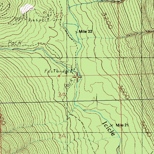Topographic Map of French Creek, WA