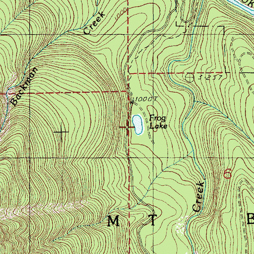 Topographic Map of Frog Lake, WA