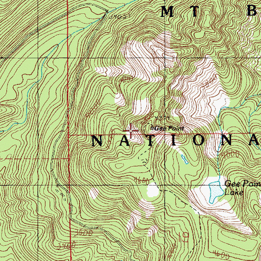 Topographic Map of Gee Point, WA