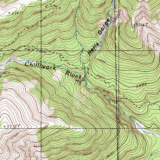 Topographic Map of Hells Gorge, WA
