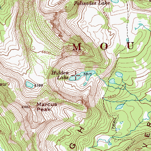Topographic Map of Hidden Lake, WA