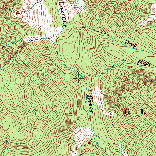Topographic Map of High Log Creek, WA