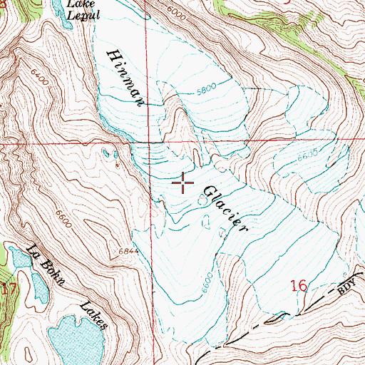 Topographic Map of Hinman Glacier, WA