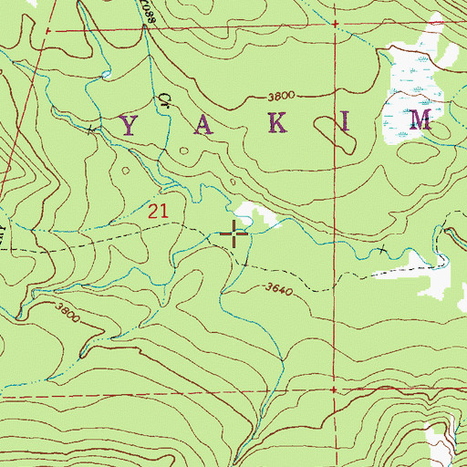 Topographic Map of Huckleberry Creek, WA