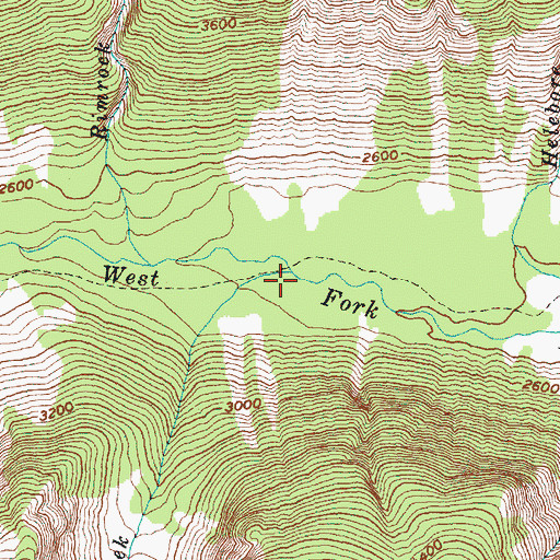 Topographic Map of Icy Creek, WA