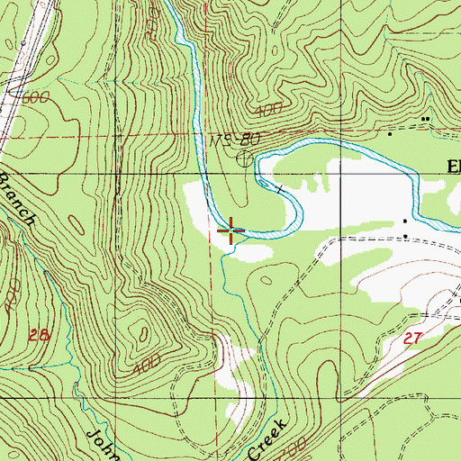 Topographic Map of John Creek, WA