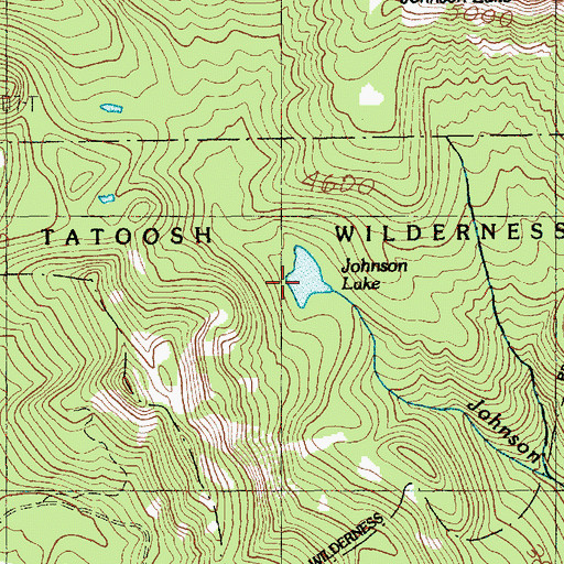 Topographic Map of Johnson Lake, WA
