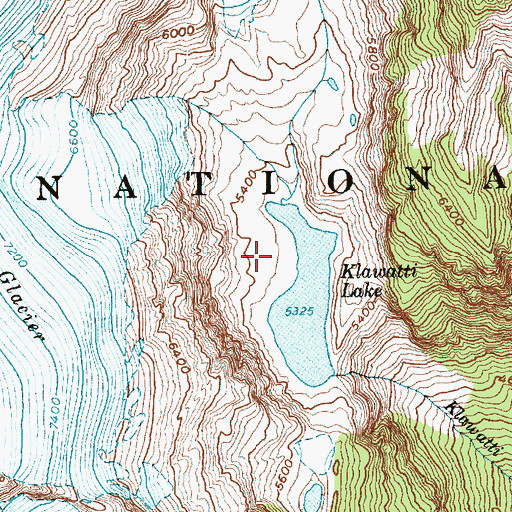 Topographic Map of Klawatti Lake, WA