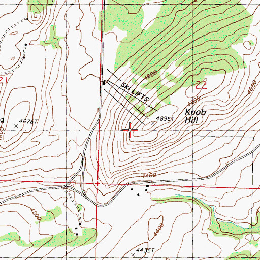 Topographic Map of Knob Hill, WA