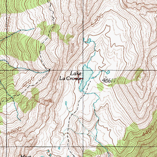 Topographic Map of Lake LaCrosse, WA