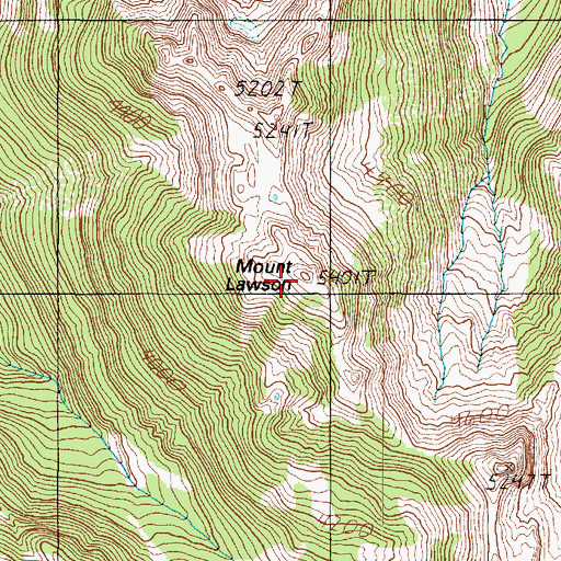 Topographic Map of Mount Lawson, WA