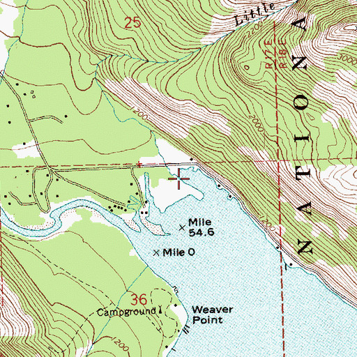 Topographic Map of Little Boulder Creek, WA