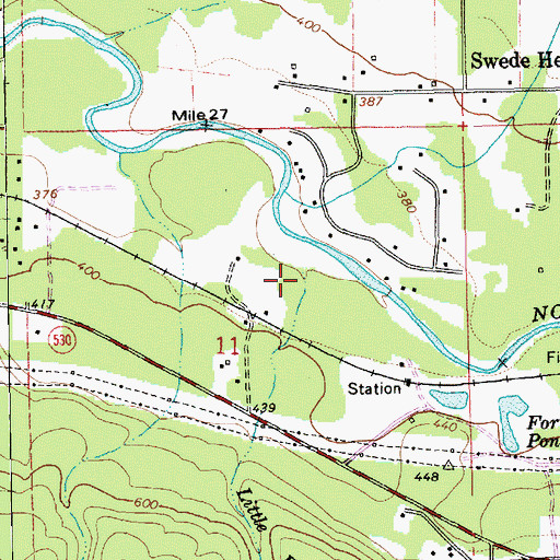 Topographic Map of Little French Creek, WA