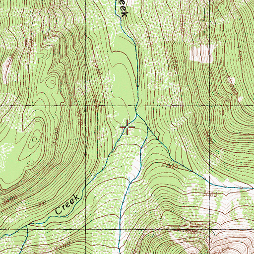 Topographic Map of Lonesome Creek, WA