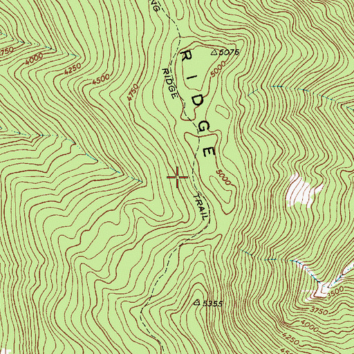 Topographic Map of Long Ridge Trail, WA