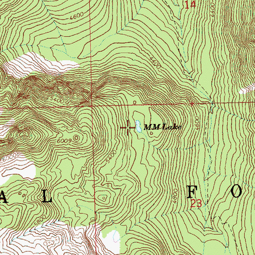 Topographic Map of M M Lake, WA
