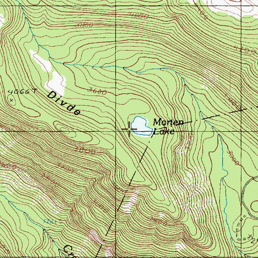 Topographic Map of Marten Lake, WA