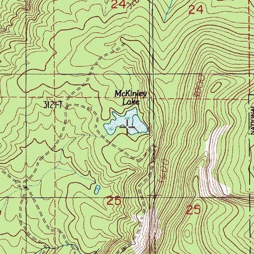 Topographic Map of McKinley Lake, WA