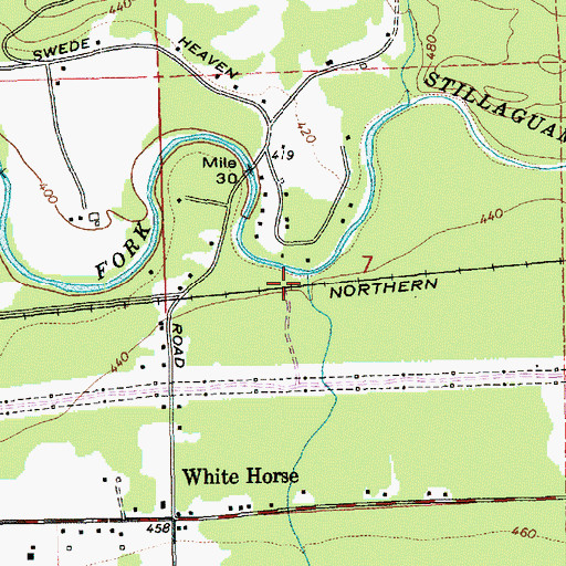 Topographic Map of Moose Creek, WA