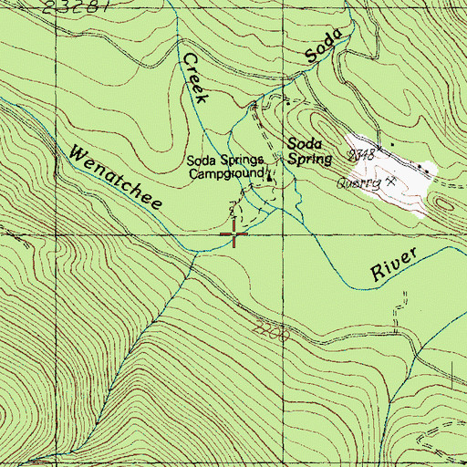 Topographic Map of Ninemile Creek, WA