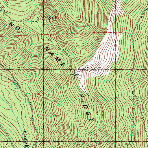 Topographic Map of No Name Ridge, WA