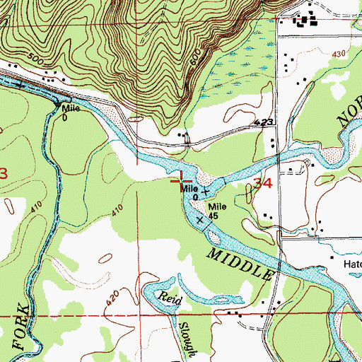 Topographic Map of North Fork Snoqualmie River, WA
