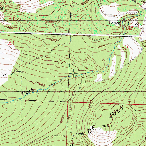 Topographic Map of North Fork Trail, WA