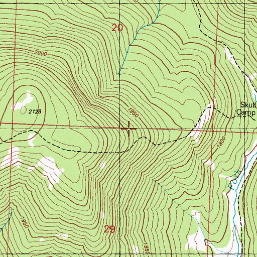 Topographic Map of North Twentymile Peak Trail, WA