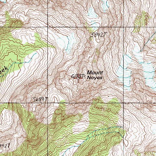 Topographic Map of Mount Noyes, WA