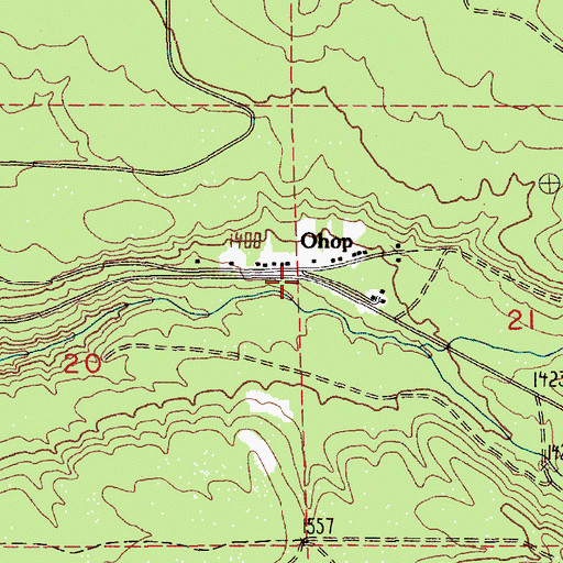 Topographic Map of Ohop, WA