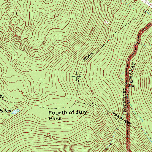 Topographic Map of Panther Creek Trail, WA