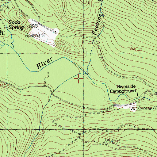 Topographic Map of Peavine Creek, WA