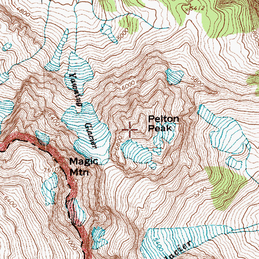 Topographic Map of Pelton Peak, WA