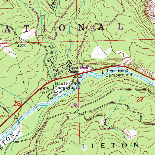 Topographic Map of Pine Creek, WA