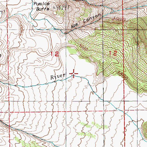 Topographic Map of Pine Creek Trail, WA